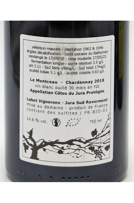 Labet Côtes du Jura Le Montceau Chardonnay 2018
