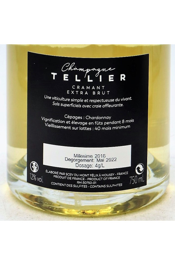 Tellier Grand Cru Cramant Blanc de Blancs Extra Brut 2016