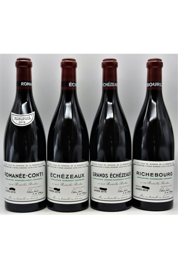 Romanée Conti 2019 Assortment 8 bottles (1 RC, 2 T, 1 R, 2 RSV, 1 E, 1 GE)