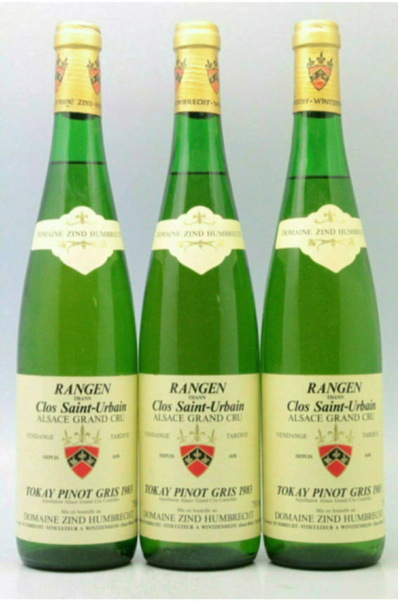 Zind Humbrecht Tokay Pinot Gris Alsace Grand cru Grand cru Rangen de Thann Vendanges Tardives 1983