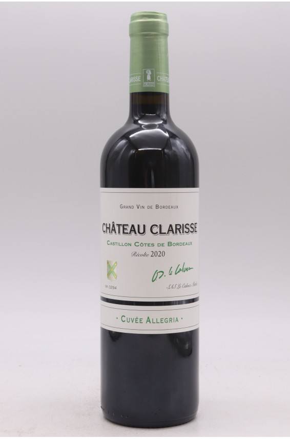 Clarisse Castillon Côtes de Bordeaux Cuvée Allegria 2020