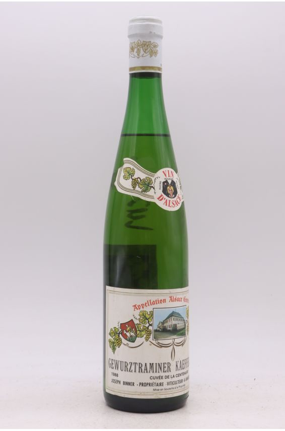 Binner Alsace Grand cru Gewurztraminer Kaefferkopf Cuvée Centenaire 1988 -10% DISCOUNT !