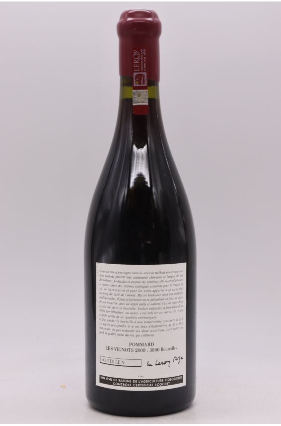 Weingüter Leroy Pommard Les Vignots 2000