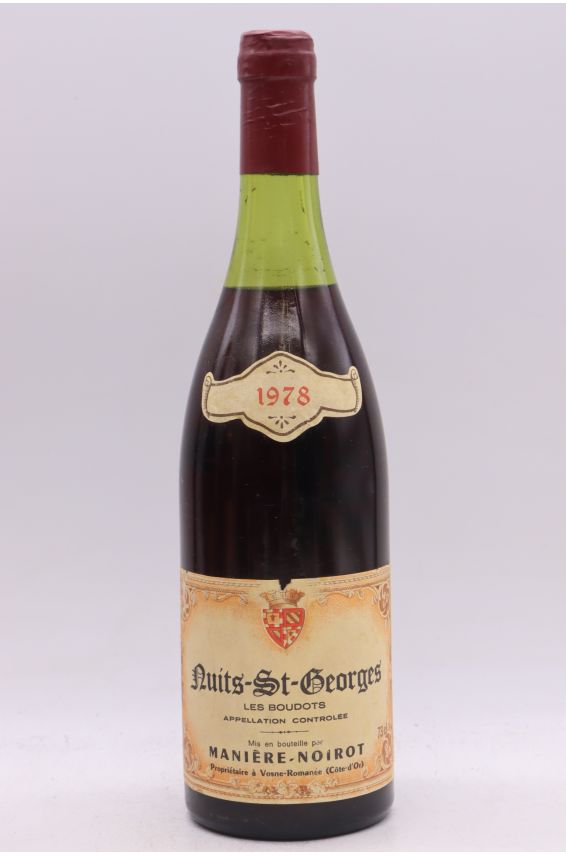 Manière Noirot Nuits Saint Georges 1er cru Les Boudots 1978