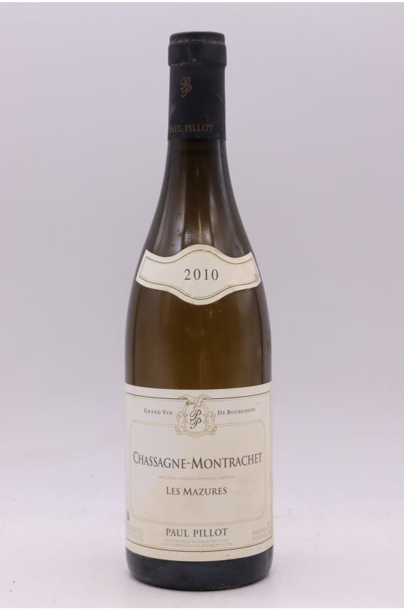 Paul Pillot Chassagne Montrachet Les Mazures 2010