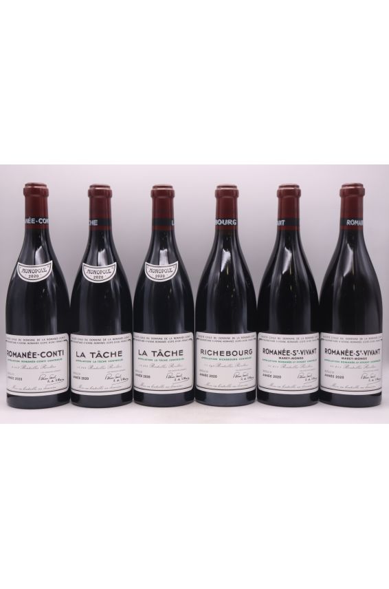 Romanée Conti 2020 Assortment 6 bottles (1 RC, 2 T, 1 R, 2 RSV)