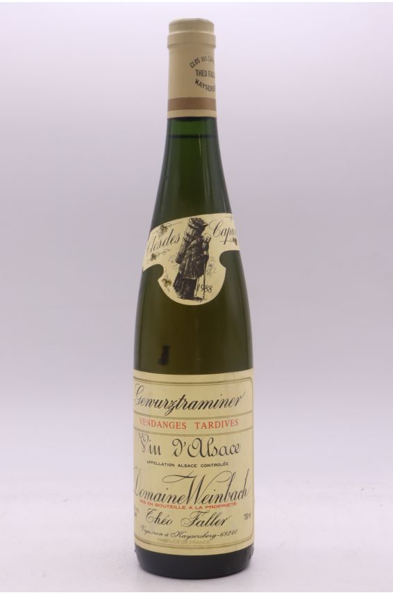 Weinbach Alsace Gewurztraminer Clos des Capusins Cuvée Théo Vendanges Tardives 1988