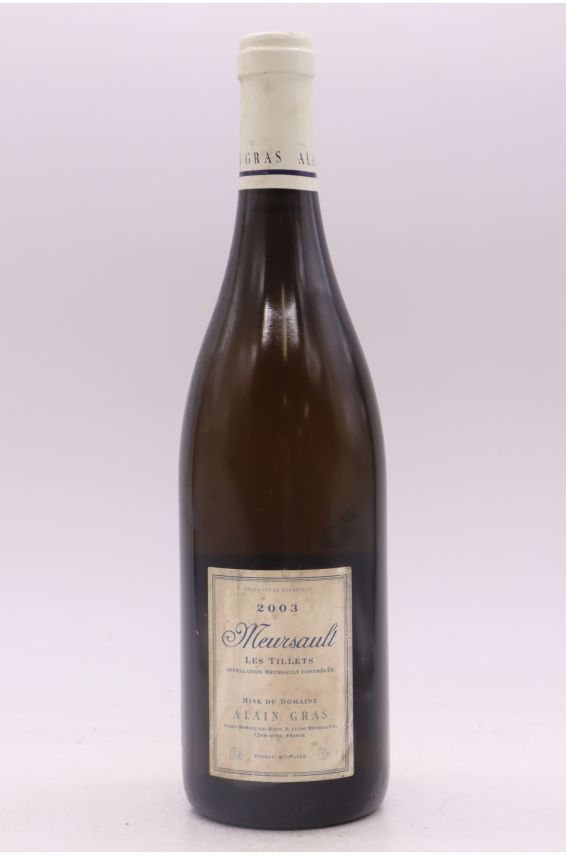 Alain Gras Meursault Les Tillets 2003 -10% DISCOUNT !