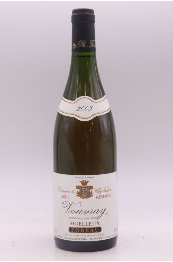 Foreau Clos Naudin Vouvray Moelleux Réserve 2003