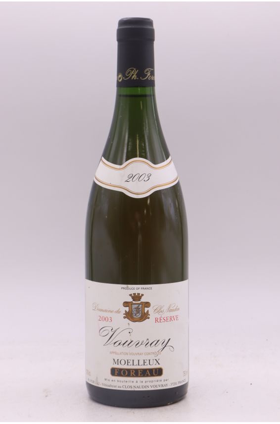 Foreau Clos Naudin Vouvray Moelleux Réserve 2003