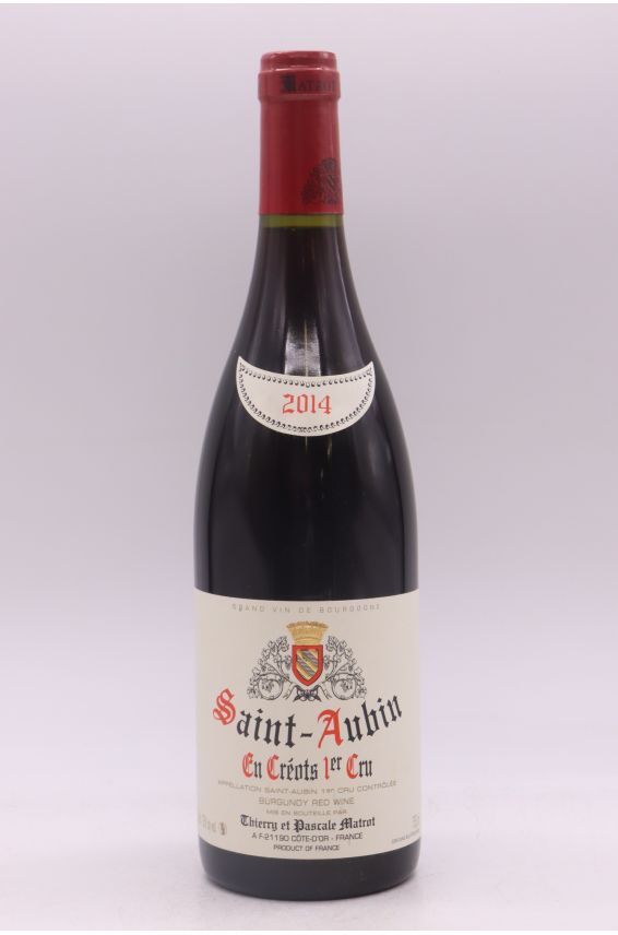 Thierry et Pascale Matrot Saint Aubin 1er cru En Créots 2014