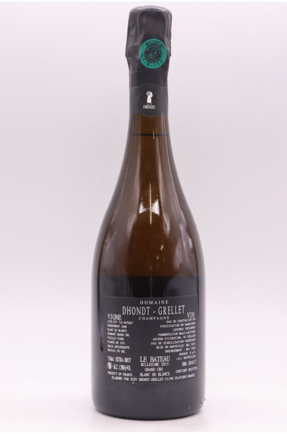 Dhondt Grellet Grand cru Blanc de Blancs Le Bateau Vieilles Vignes Extra Brut 2015