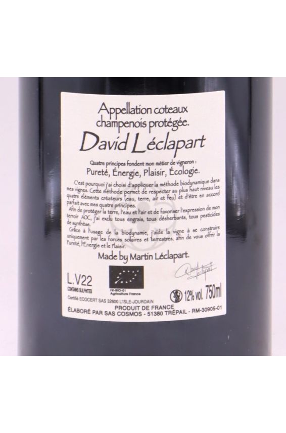 David Léclapart Côteaux Champenois 1er cru Trépail Rouge LV22