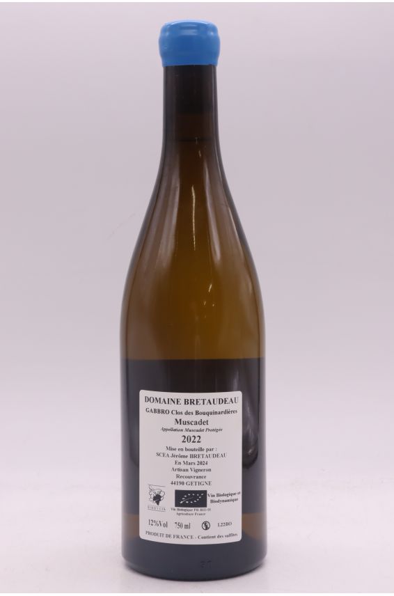 Jérôme Bretaudeau Muscadet Gabbro Clos des Bouquinardières 2022