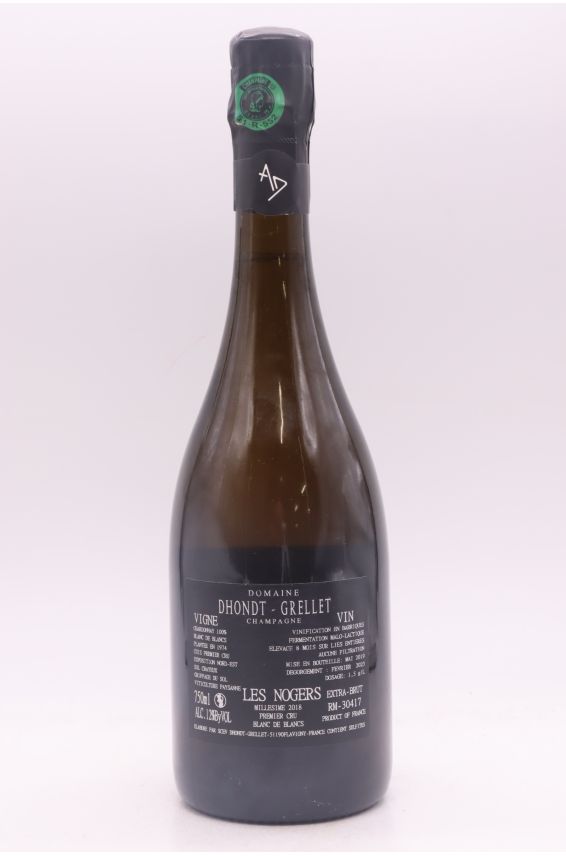 Dhondt Grellet 1er Cru Blanc de Blancs Les Nogers Extra Brut 2018