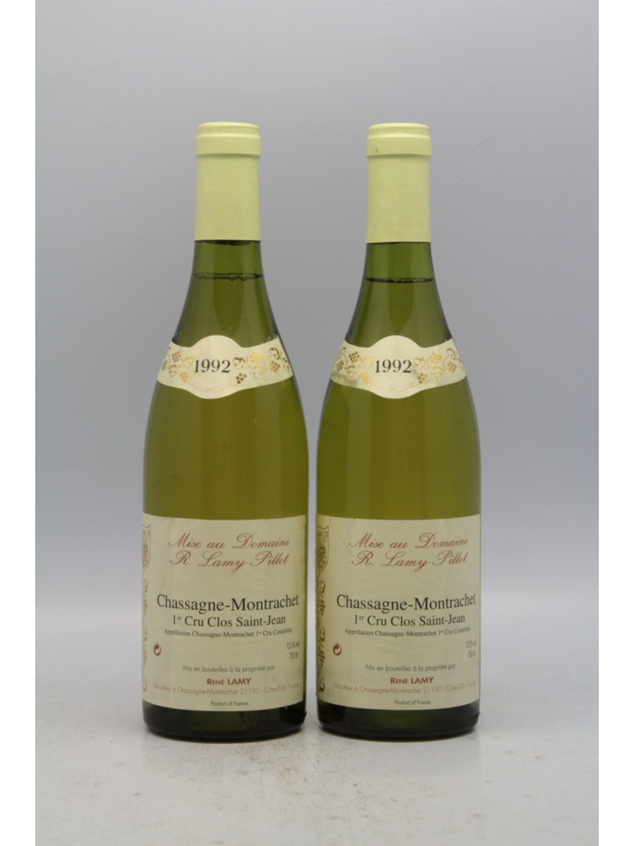 CHASAGNE MONTRACHET CLOS SAINT JEAN 1992 Domaine Etienne Delarche