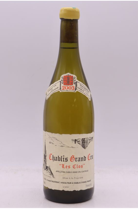 Vincent Dauvissat Chablis Grand cru Les Clos 2003