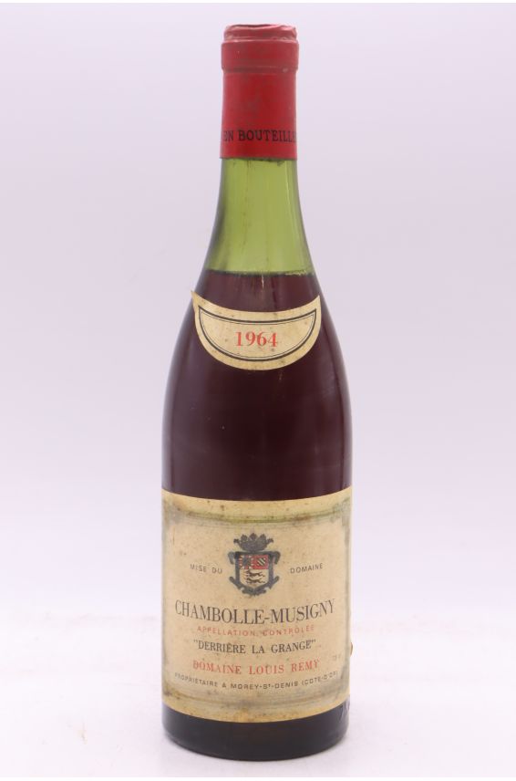 Louis Remy Chambolle Musigny 1er cru Derrière la Grange 1964 - PROMO -10% !