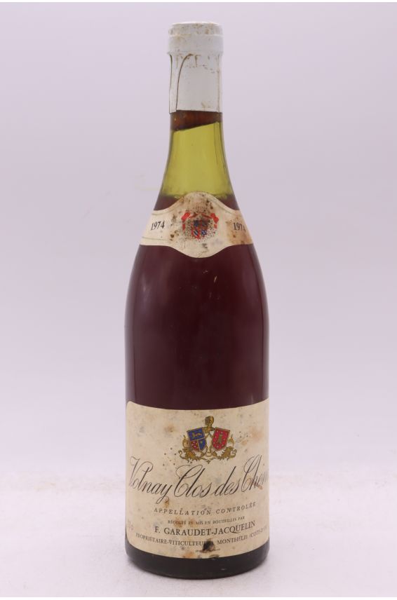 Garaudet Jacquelin Volnay 1er cru Clos des Chênes 1974 - PROMO -10% !