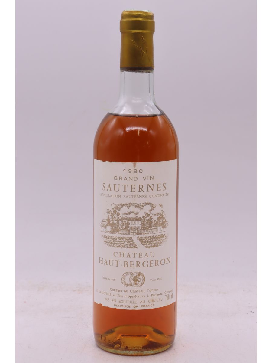 photos du vin Haut Bergeron 1980 Promo