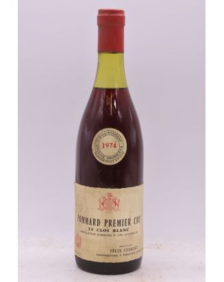 Félix Clerget Pommard Clos Blanc 1974 -10% DISCOUNT !