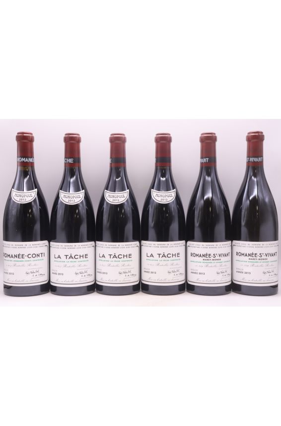 Romanée Conti Assortiment 2013 12 Flaschen (1RC. 3T. 2R. 2RSV. 2GE. 2E)
