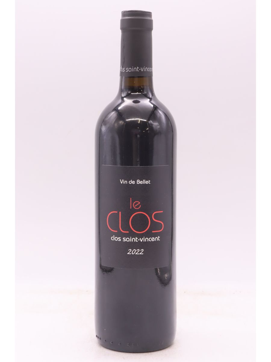 photo du vin Clos Saint Vincent Bellet le Clos 2022 Rouge