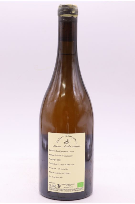 Aurélien Lurquin Côteaux Champenois Chardonnay Les Crayères du Levant V20