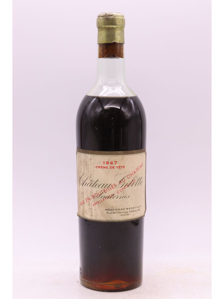 image du vin Gilette Crème de Tête 1947 Promo