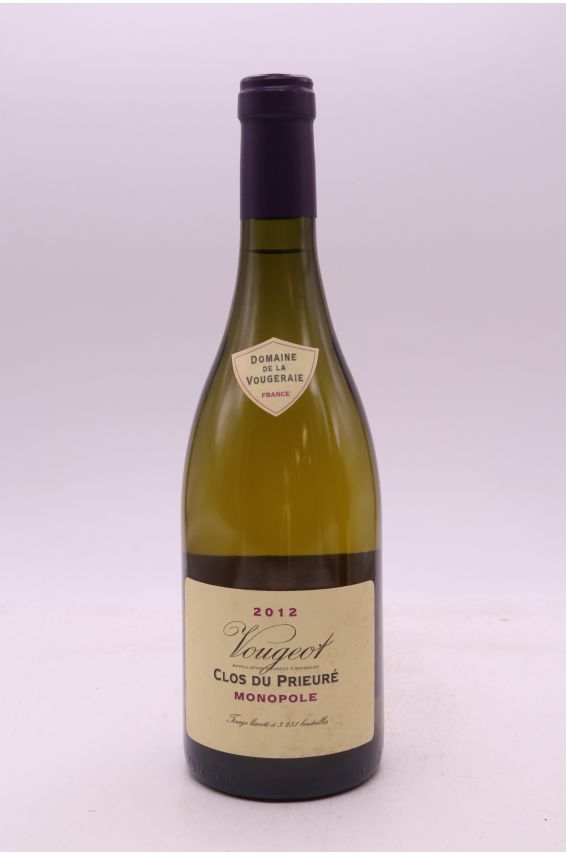 La Vougeraie Vougeot Clos du Prieuré Monopole 2012 blanco