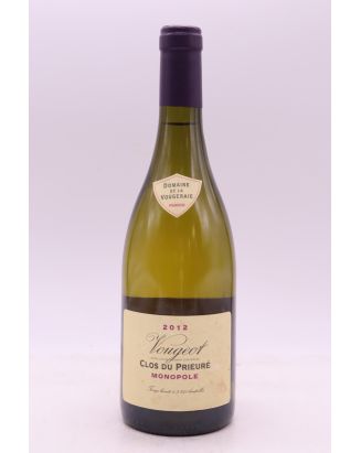 La Vougeraie Vougeot Clos du Prieuré Monopole 2012 blanco