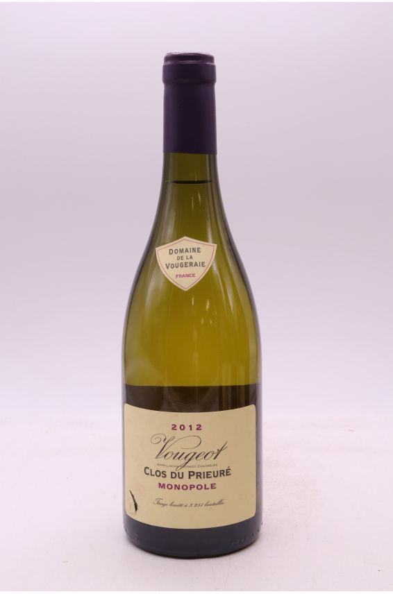 La Vougeraie Vougeot Clos du Prieuré Monopole 2012 blanco