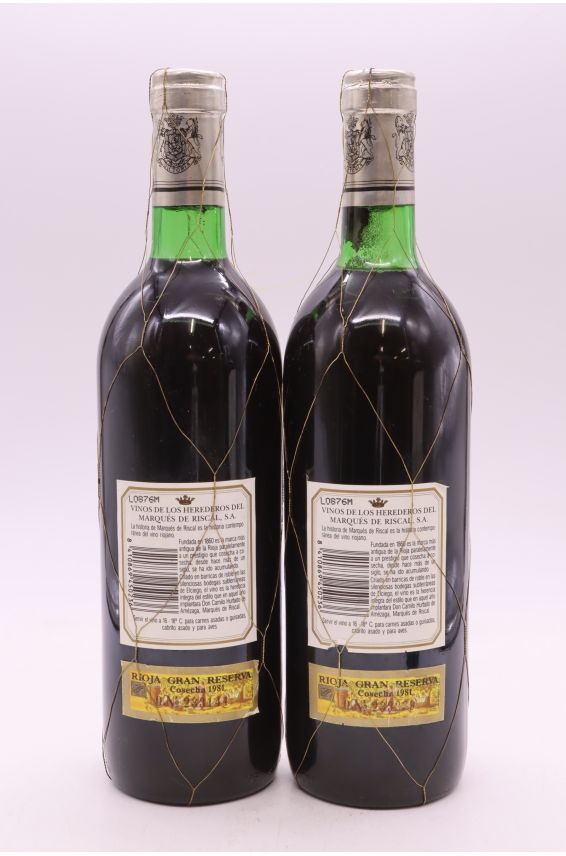 Marqués de Riscal Rioja gran Reserva 1981