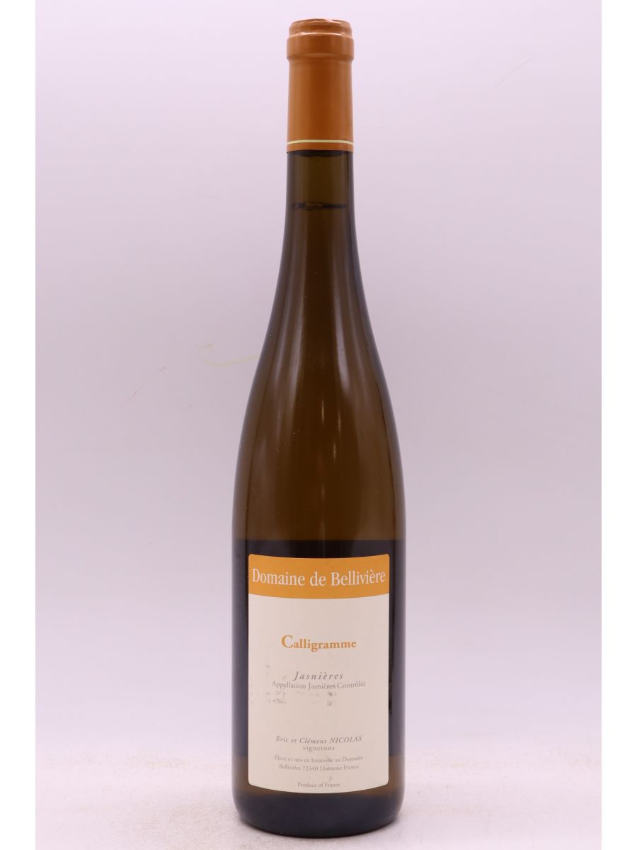 photos du vin Bellivière Jasnières Calligramme 2020
