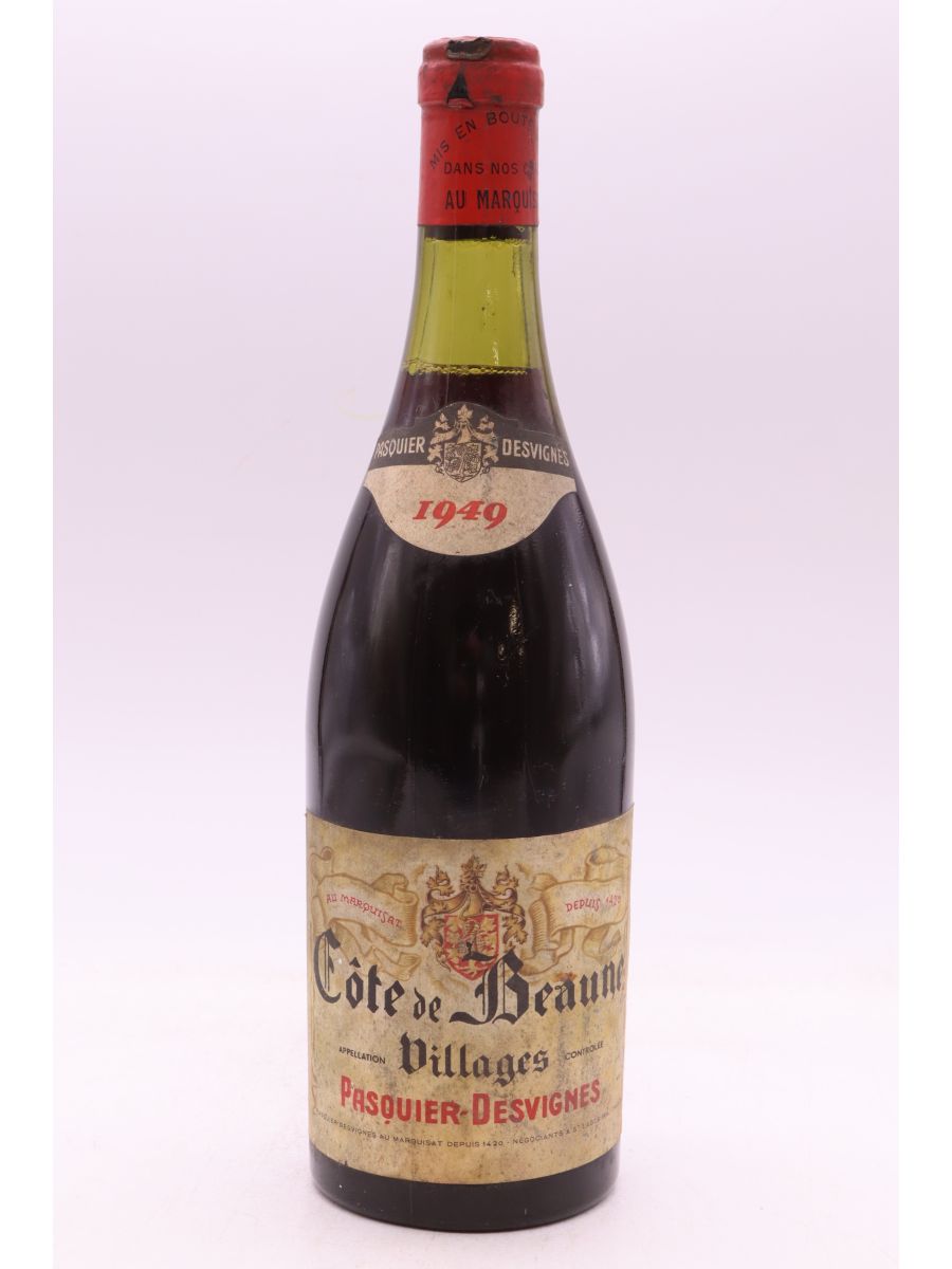 photo du vin Pasquier Desvigne Côte de Beaune Villages 1949