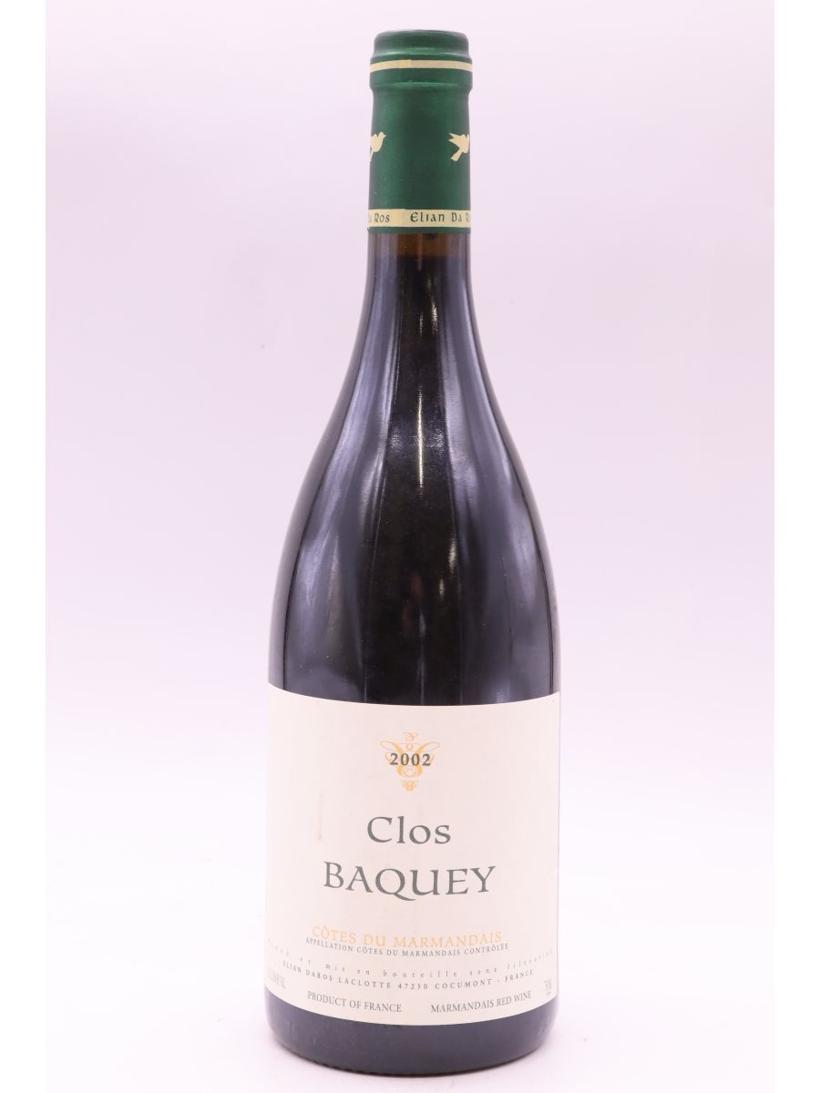 photo du vin Elian da Ros Côtes du Marmandais Clos Baquey 2002