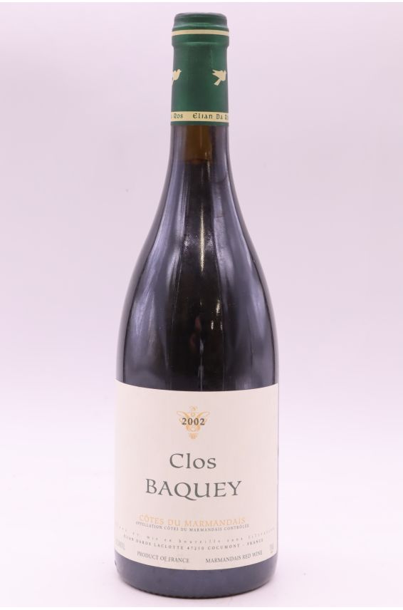 Elian Da Ros Côtes du Marmandais Clos Baquey 2002