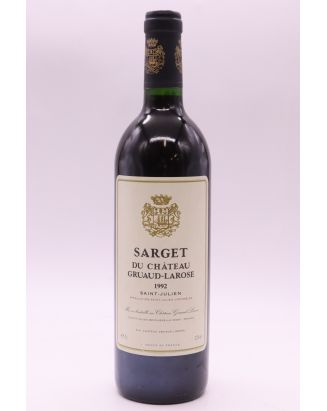 Sarget de Gruaud Larose 1992
