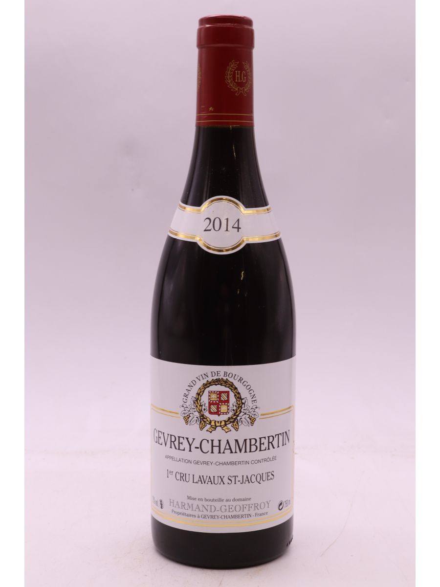 image du vin Harmand Geoffroy Gevrey Chambertin 1er Cru Lavaux st Jacques 2014