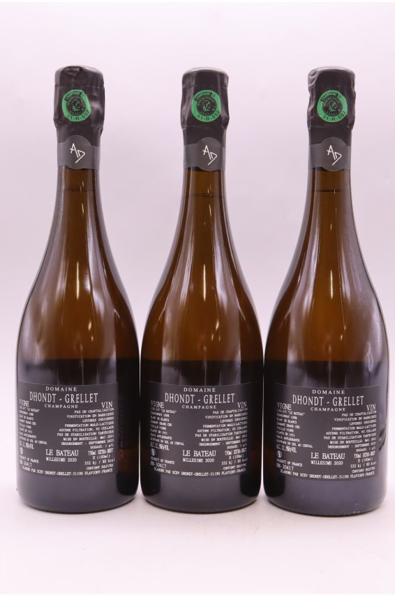 Dhondt Grellet Grand cru Cramant Blanc de Blancs Le Bateau Extra Brut 2020