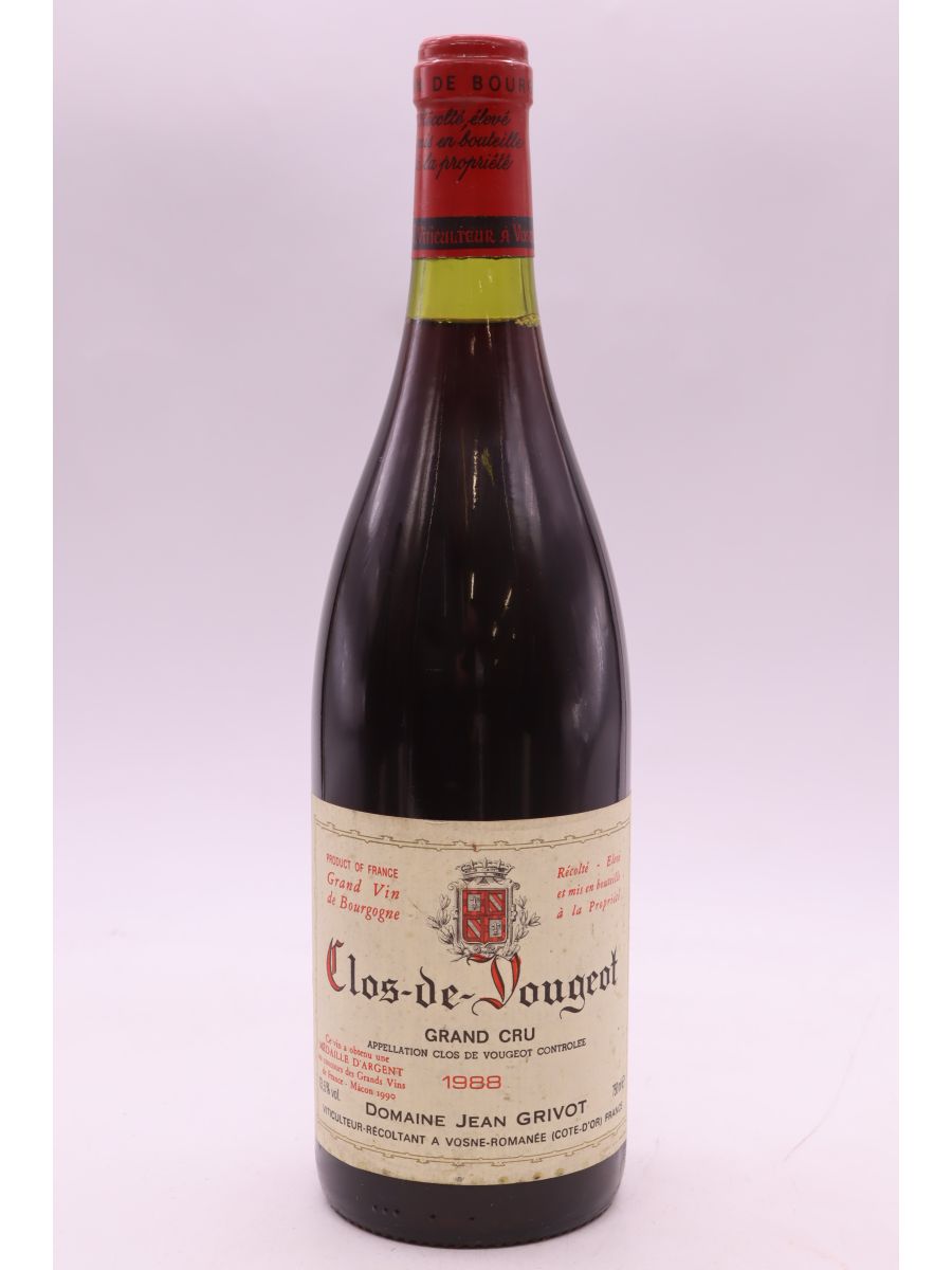 photos du vin Jean Grivot Clos Vougeot 1988