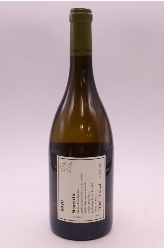 Philippe Pacalet Monthélie 1er cru Clos Gauthey 2020 blanco