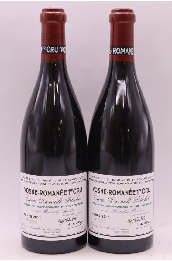 Romanée Conti Vosne Romanée 1er cru Duvault Blochet 2011