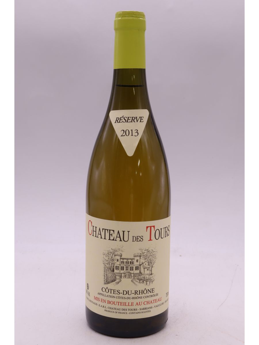 image du vin Château des Tours Côtes du Rhône 2013 Blanc