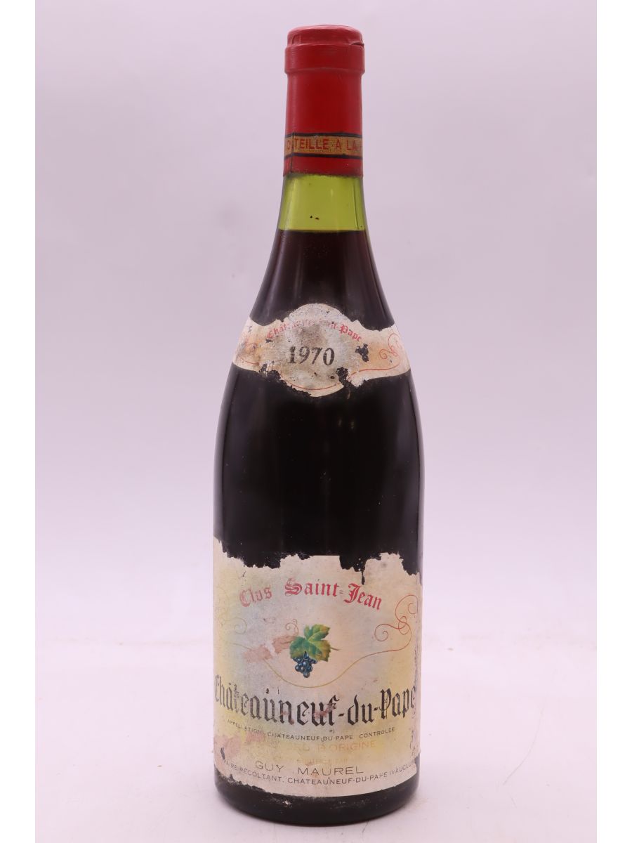 capture du vin Clos Saint Jean Châteauneuf du Pape 1970