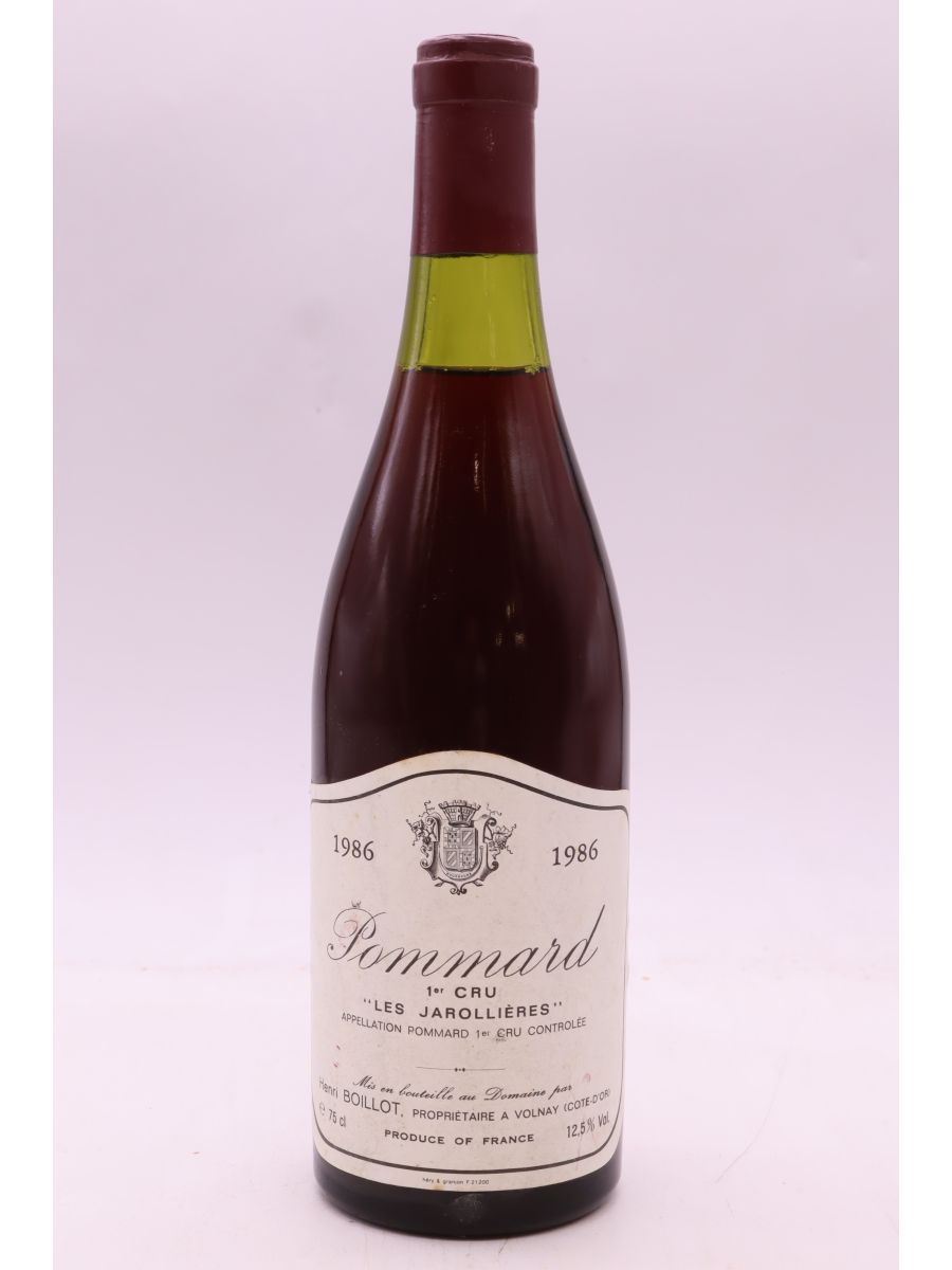 photo du vin Henri Boillot Pommard 1er Cru les Jarollières 1986