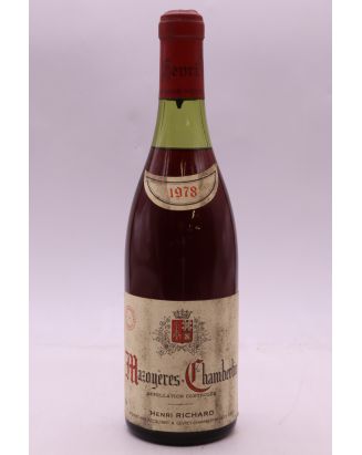 Henri Richard Mazoyères Chambertin 1978