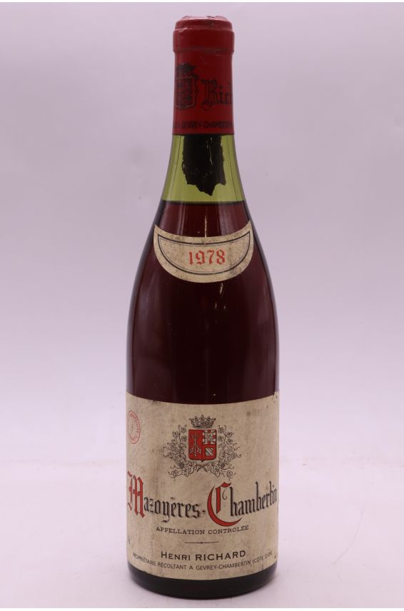 Henri Richard Mazoyères Chambertin 1978