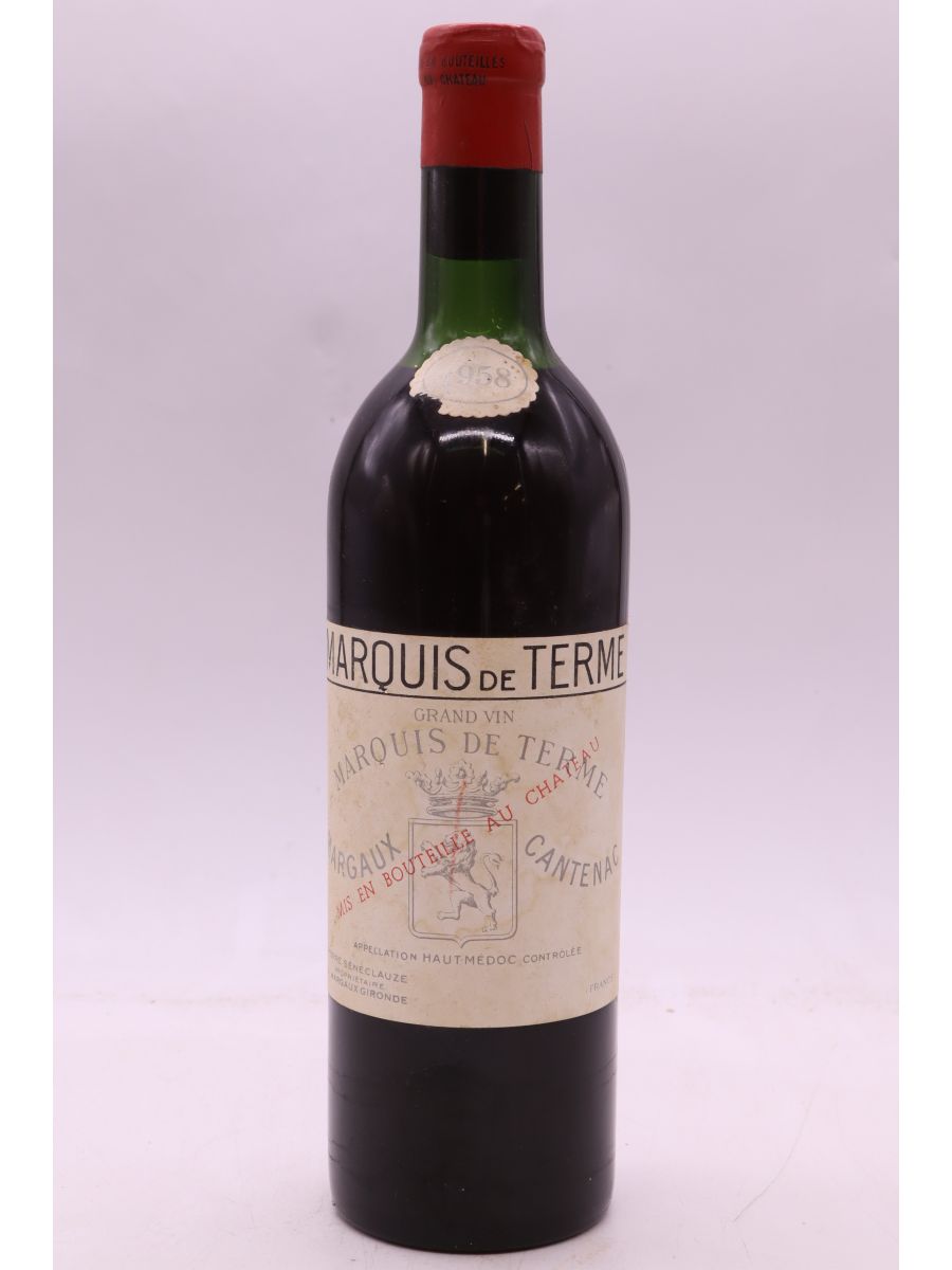 photo du vin Marquis de Terme 1958