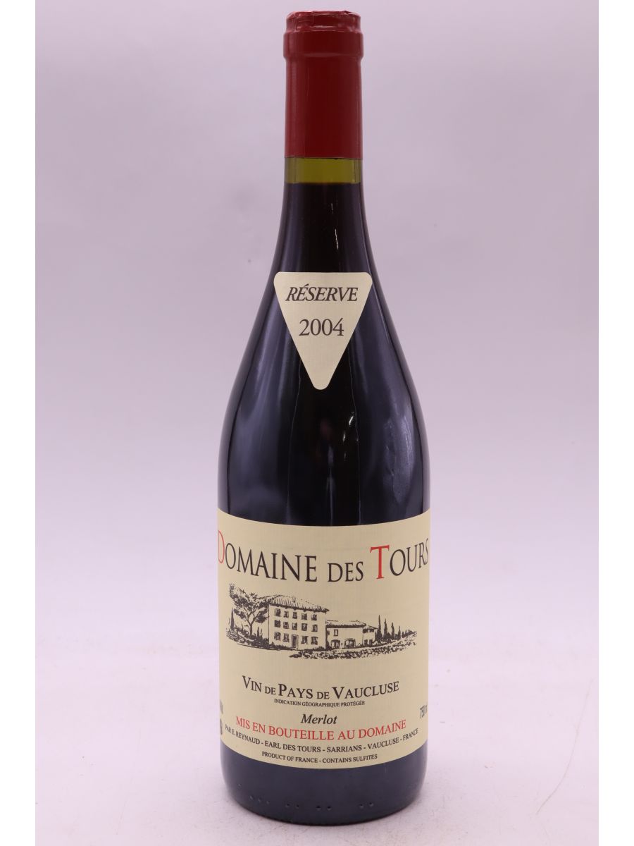vue du vin Domaine des Tours Merlot 2004